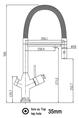 watercat Brause 3 chrom/türkis Küchenarmatur - 3B_6